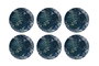 Hermia Dark Flover Juego de 6 Platos de Postre Navideños de Porcelana Multicolor